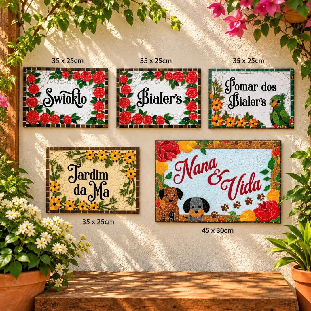 🌸 Placa em Mosaico – Espaço Florescer - foto 3