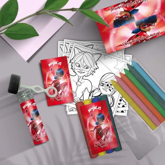 Kit Massinha + Giz + Bolha - Personalizado - feito à mão por Mi Papelaria Criativa