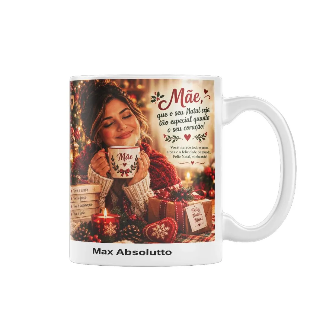 Caneca de Porcelana de Natal para Mãe – O Presente Afetuoso Perfeito - foto 5