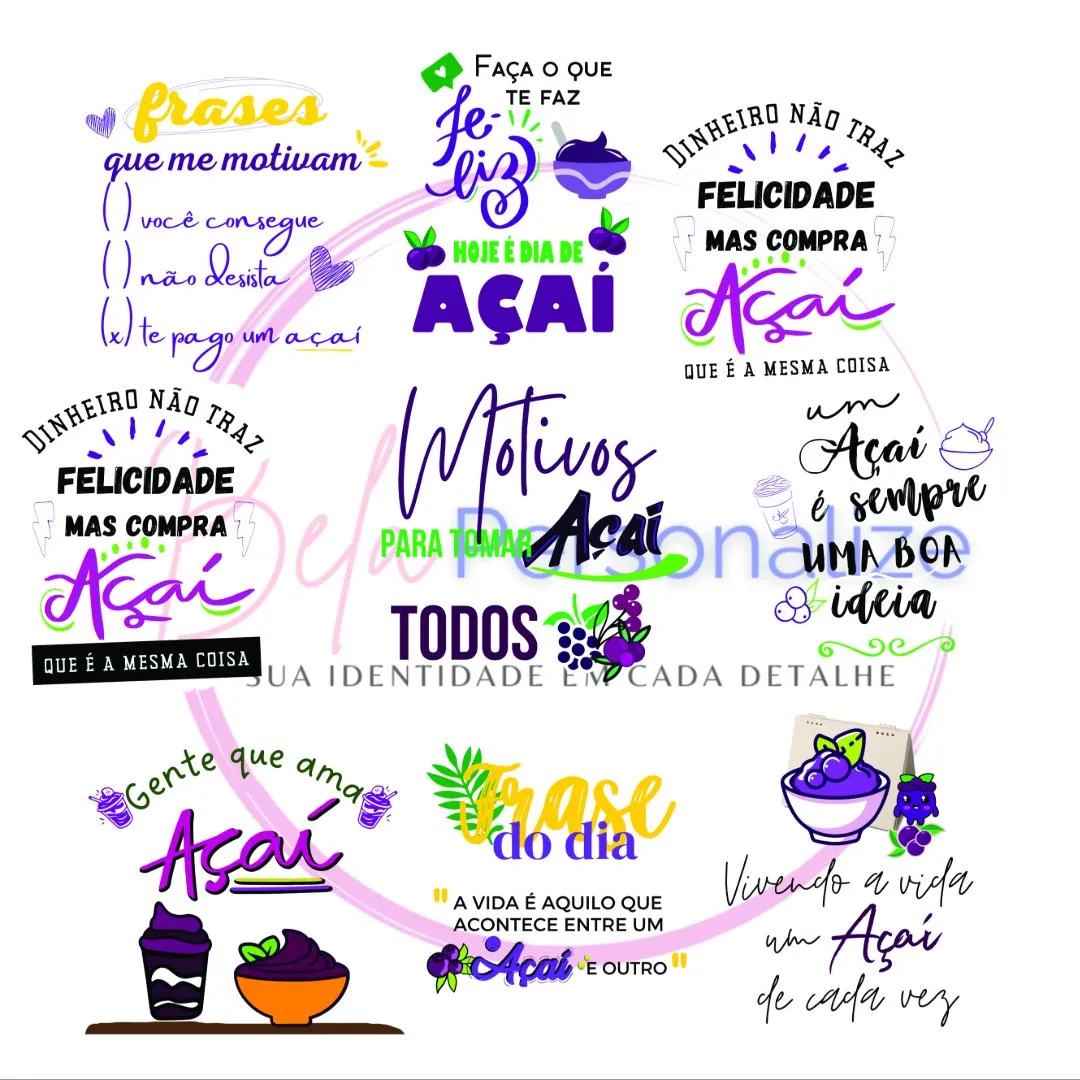 Frases Açai PNG Arte Digital - foto 5