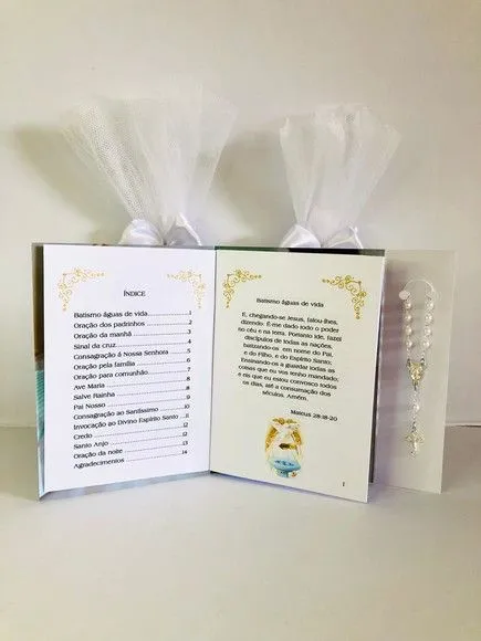 Livro de Orações Luxo com Foto para Batismo - foto 5