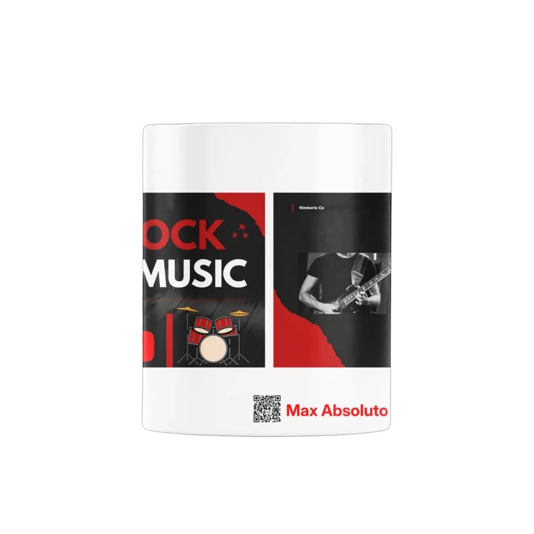 Caneca Rock Music com Guitarra e Bateria 325ml - foto 2