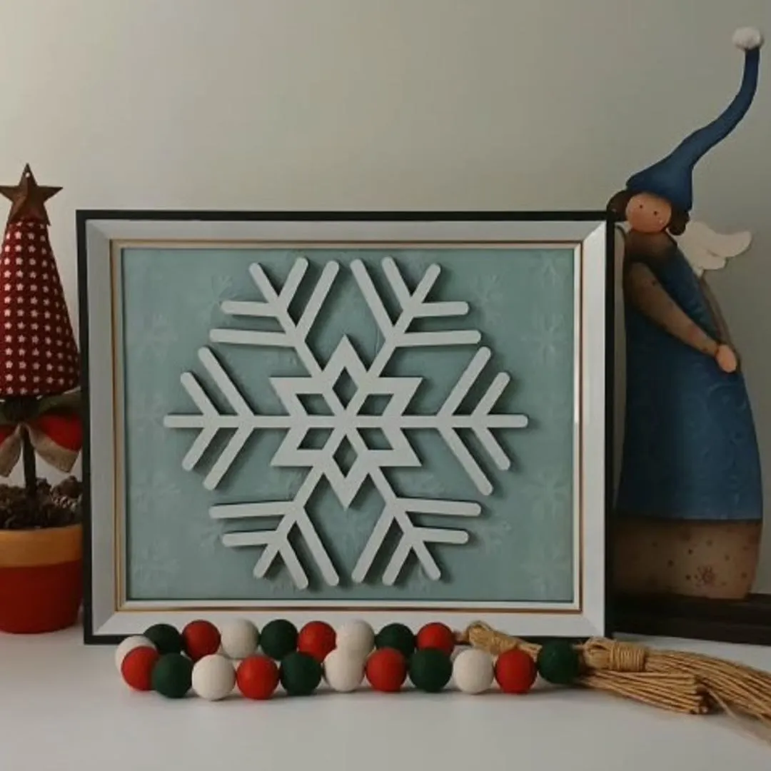 Quadro Decorativo Floco de Neve Natal - foto 2