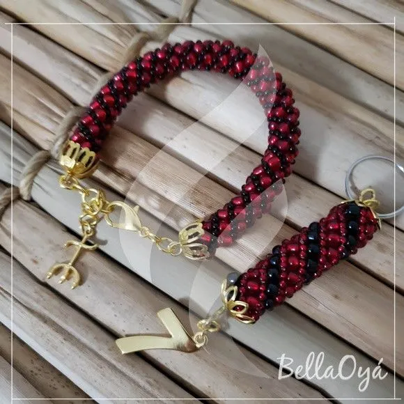 Pulseira e Chaveiro de Chicote - Pombagira