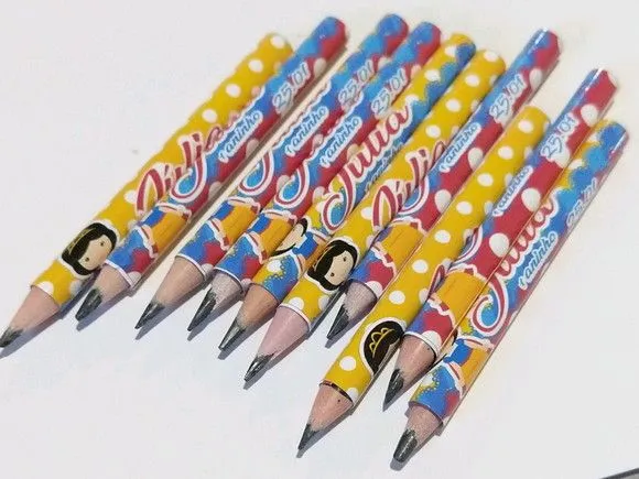 Mini Lápis Personalizado - feito à mão por Mi Papelaria Criativa