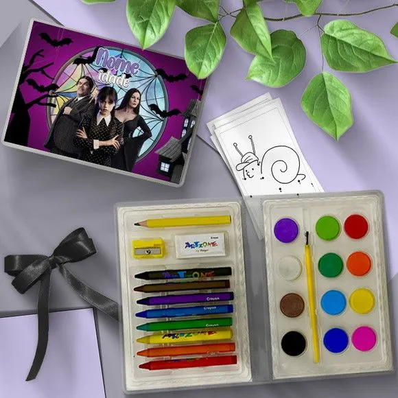 Estojo de Pintura - Wandinha Personalizado - artesanato feito à mão por Mi Papelaria Criativa
