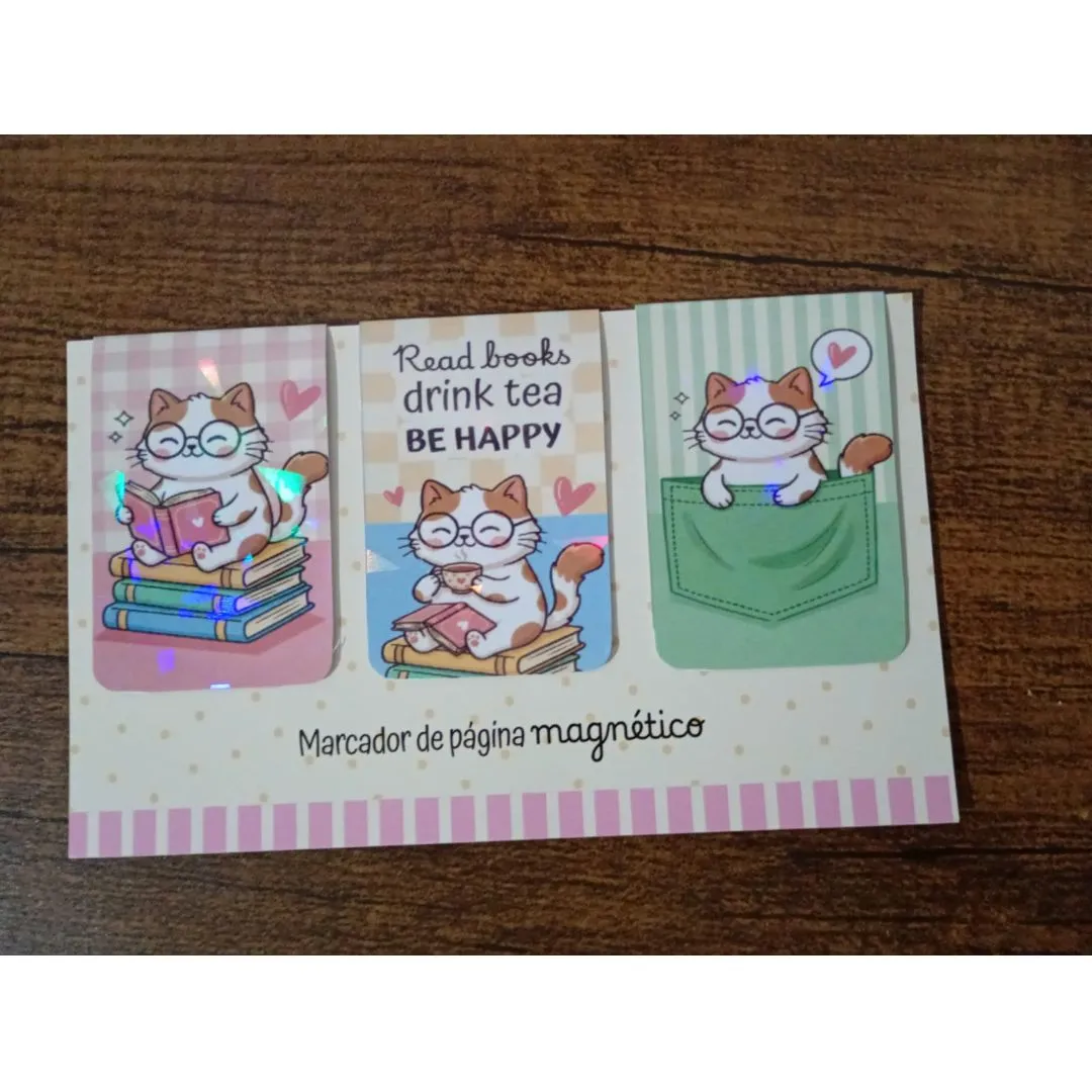Marcador de Página Magnético Kit Com 03 - Gatinhos Fofos 1 - foto 2