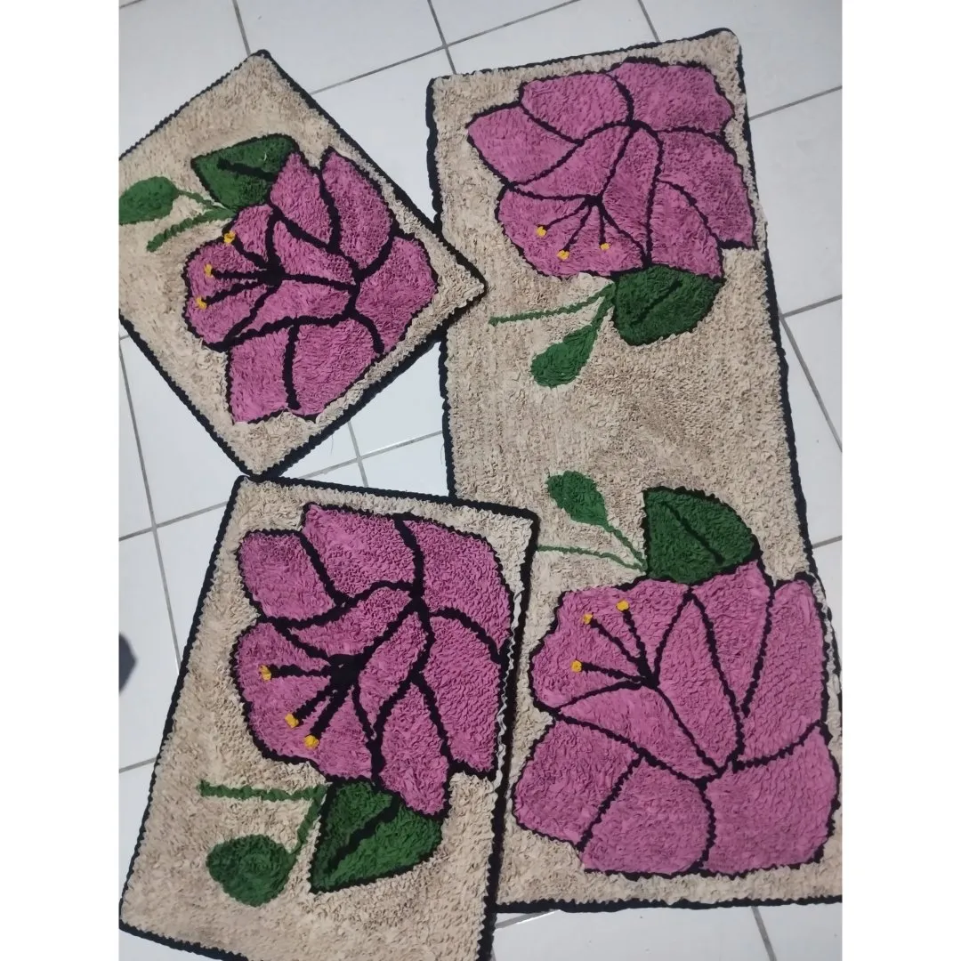 jogo de cozinha frufru - artesanato de Sandra Mara artes e artesanatos