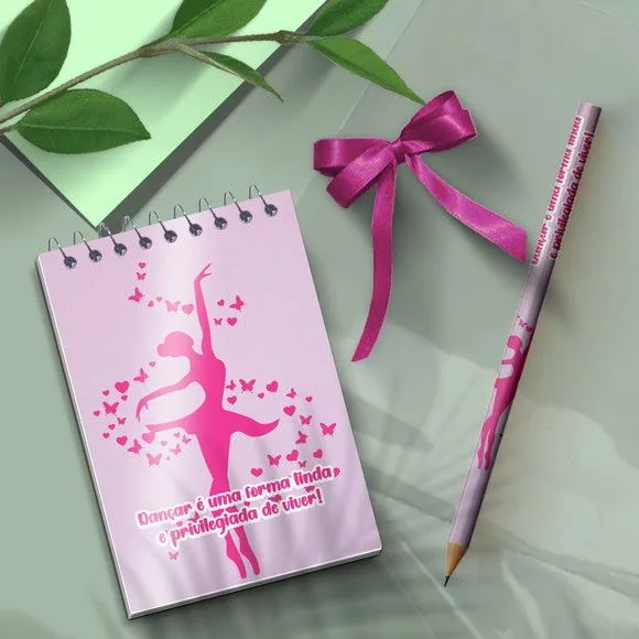 Bloquinho - Bailarina Personalizado - artesanato de Mi Papelaria Criativa