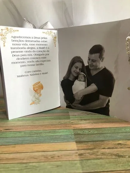Livro De Orações Luxo Com Foto Para Batismo - foto 3
