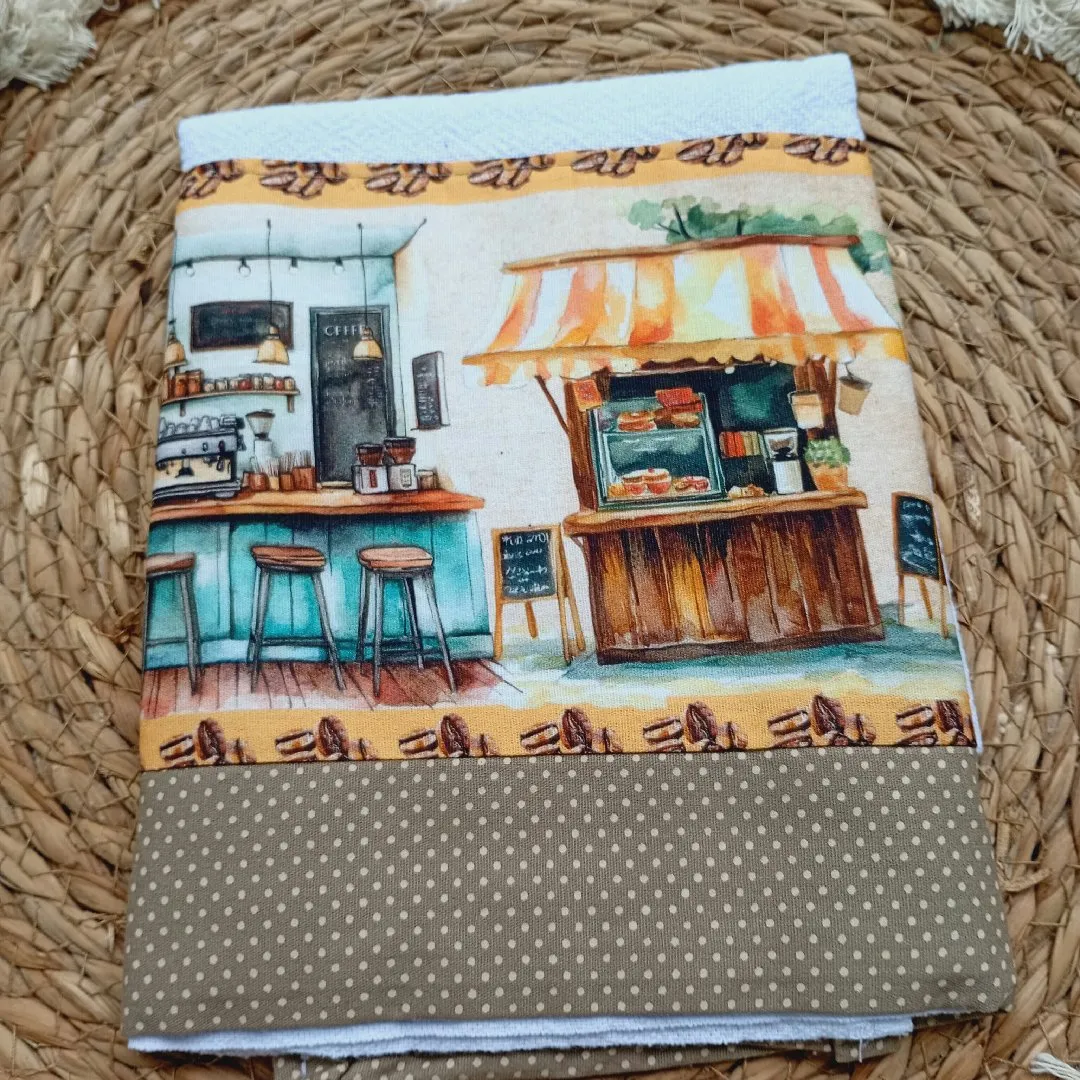 kit com 2 pano de prato tema café ☕ - foto 4