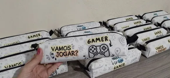 Estojo escolar Gamer - feito à mão por Innovare Studio