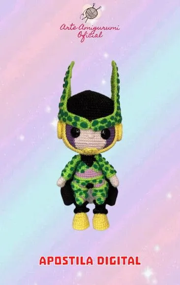 Receita Cell Dragon Ball Amigurumi - artesanato feito à mão por Arte Amigurumi Oficial