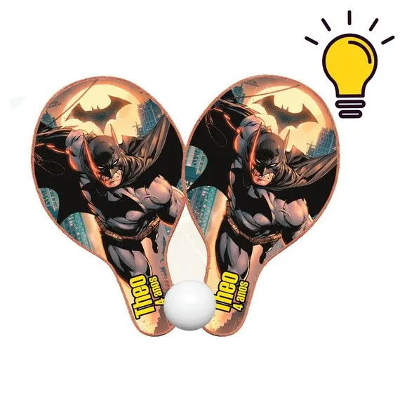 Raquete Ping Pong Batman Personalizada - feito à mão por Mi Papelaria Criativa