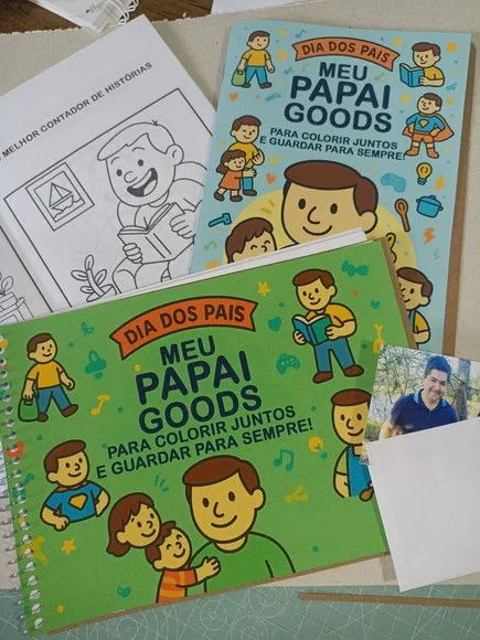 Papai Livros Colorir Arquivo Digital