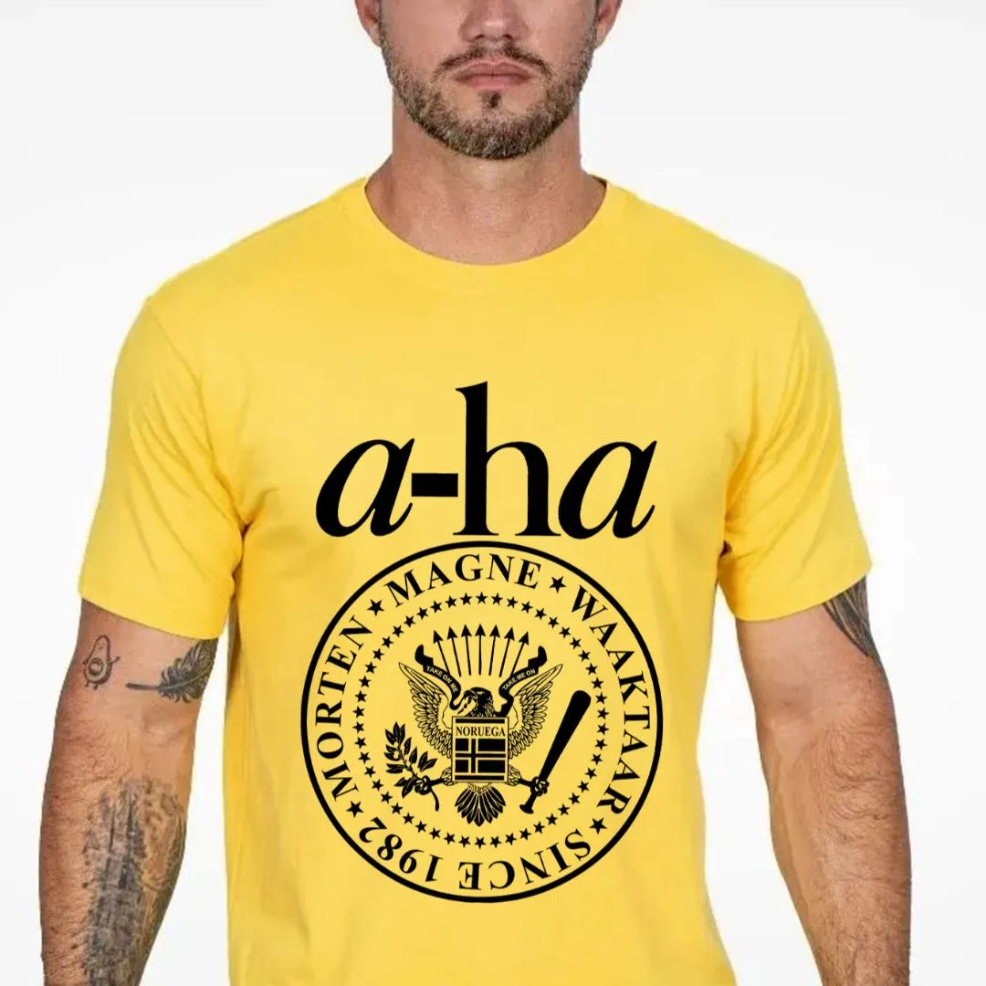 Camiseta camisa banda a-Ha rock new wave anos 80, estampa exclusiva, cores variadas tamanhos unisex - foto 6
