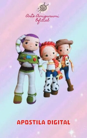 Receita Combo Toy Story Amigurumi - feito à mão por Arte Amigurumi Oficial