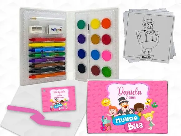 Estojo de Pintura Mundo Bita Personalizado - artesanato feito à mão por creativitybynina