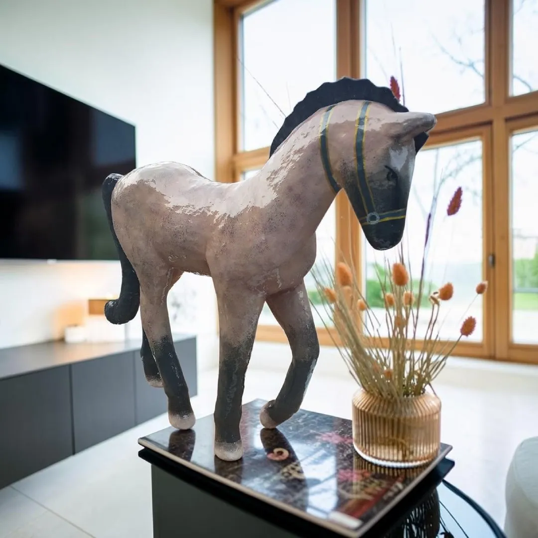 cavalo decorativo em papel machê - foto 5