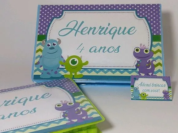 Estojo de Pintura Monstros Sa Personalizado - artesanato feito à mão por Mi Papelaria Criativa