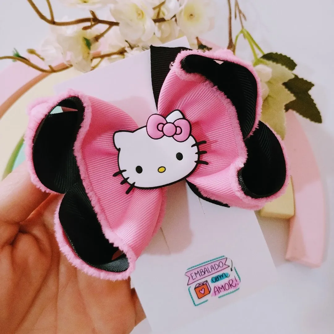 laço hello Kitty. - artesanato de Maaria Bonitta