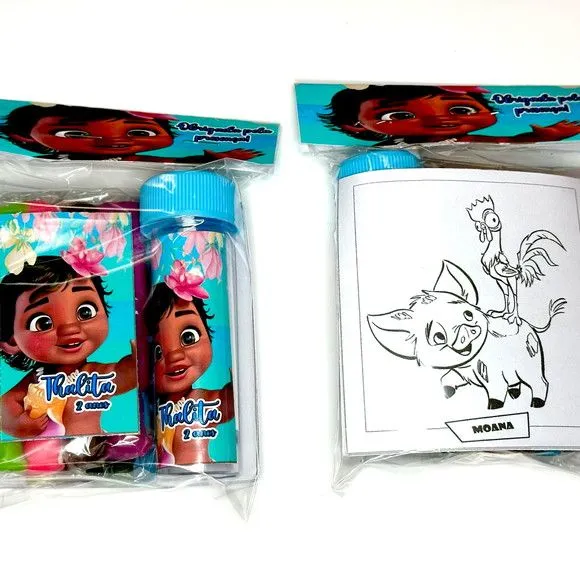 Kit Massinha + Giz + Bolha Moana Personalizado - foto 2
