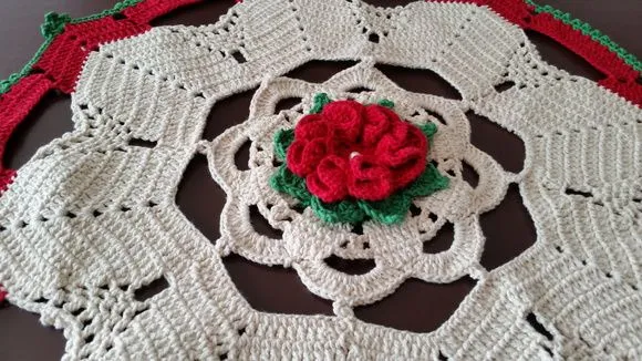 Centro de Mesa em Crochê 60 cm - foto 4