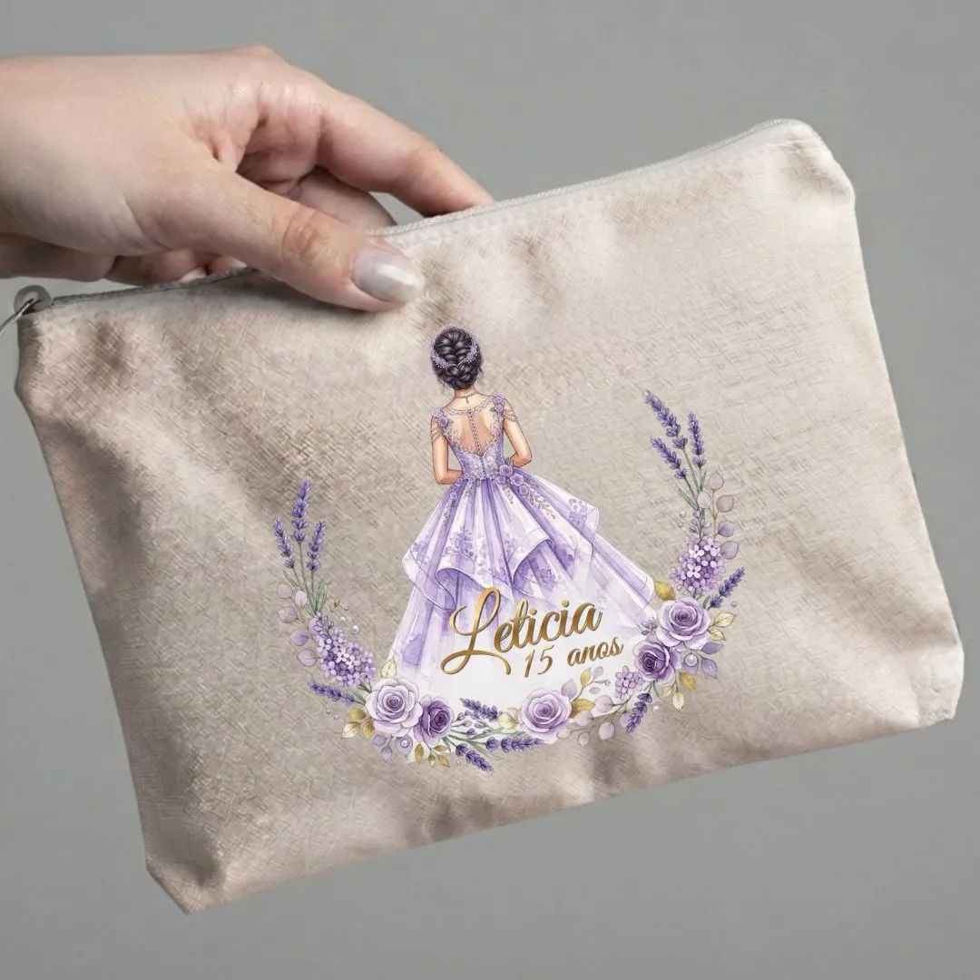 Nécessaire de algodão Personalizada Lembrancinha Debutante 15 anos - foto 2