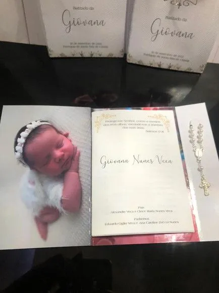 Livro de orações luxo com foto para batismo - foto 5