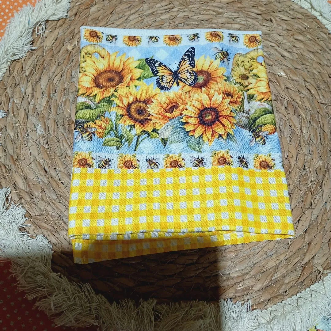 kit 2 pano de prato tema girassol 🌻 - foto 4