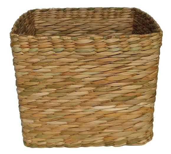 Cesta De Palha De Taboa Caixa Organizadora Natural 26x26x22 - artesanato de Mundo Urbano
