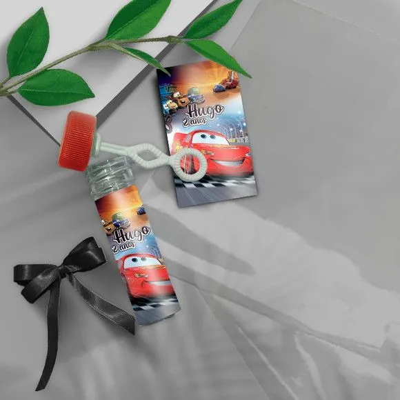 Bolha de Sabão - Carros Disney Personalizado - artesanato feito à mão por Mi Papelaria Criativa