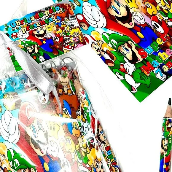 Bloquinho Super Mario Personalizado - artesanato feito à mão por Mi Papelaria Criativa