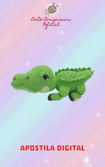 Receita Jacaré Chiko - Amigurumi - feito à mão por Arte Amigurumi Oficial