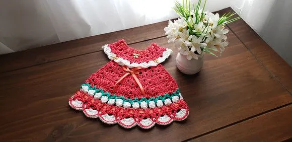 Puxador Forno Vestidinho Tulipas Vermelho Tropical