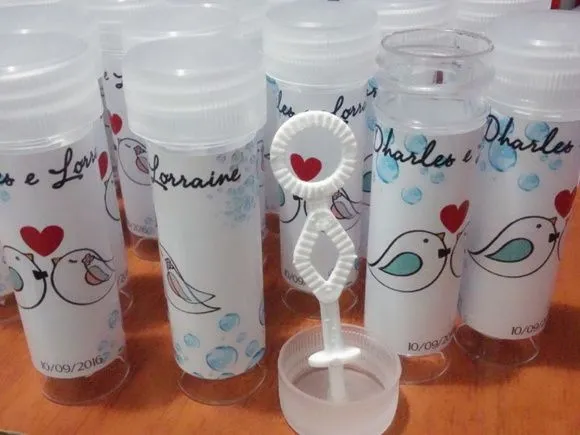 Bolinha de Sabão Casamento Personalizada