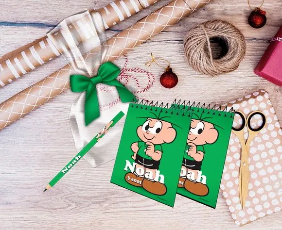 Bloquinho Cebolinha Personalizado - artesanato feito à mão por Artmanha Lembrancinhas