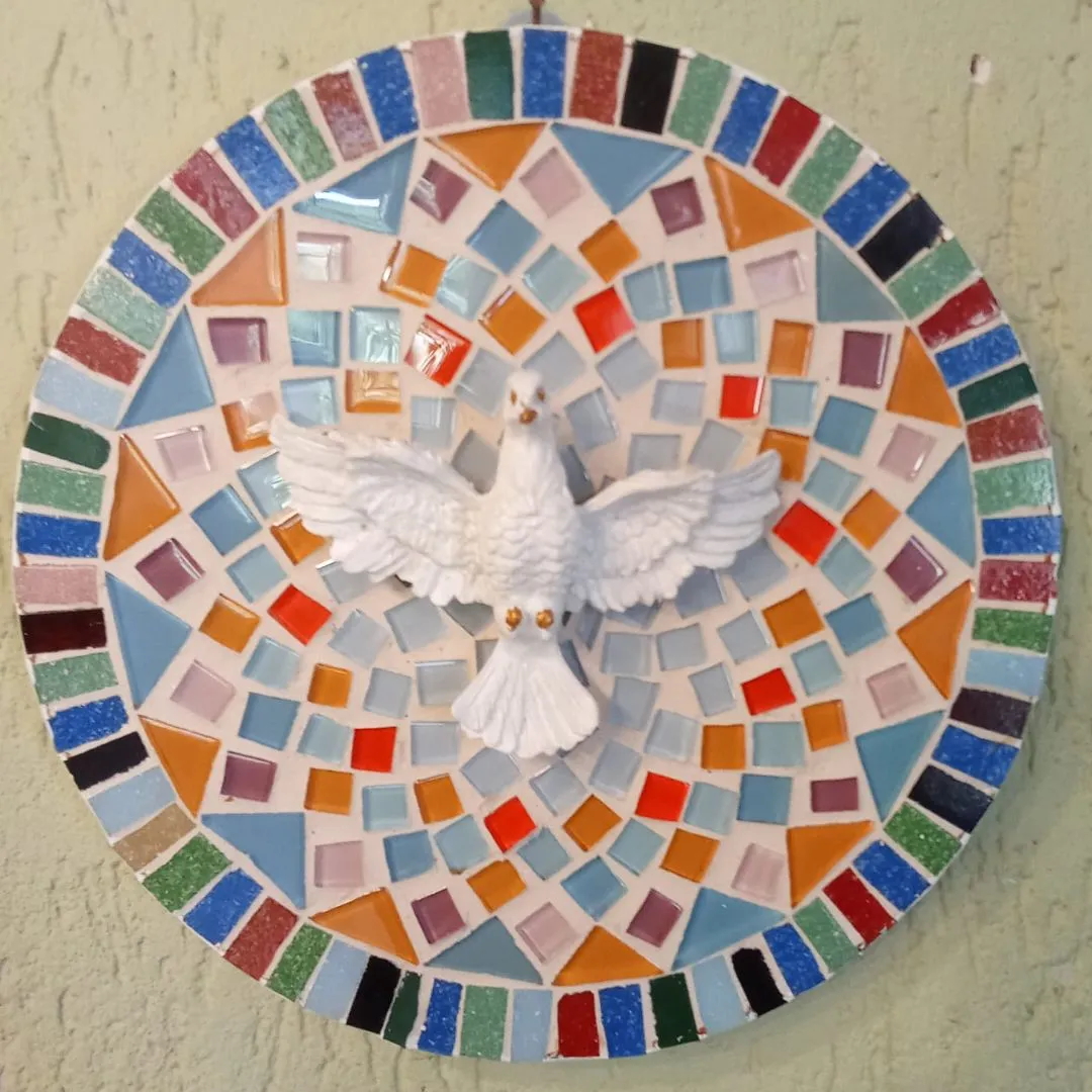 Mandala Divino Espírito Santo em Mosaico de Vidro - modelo 1 - foto 2
