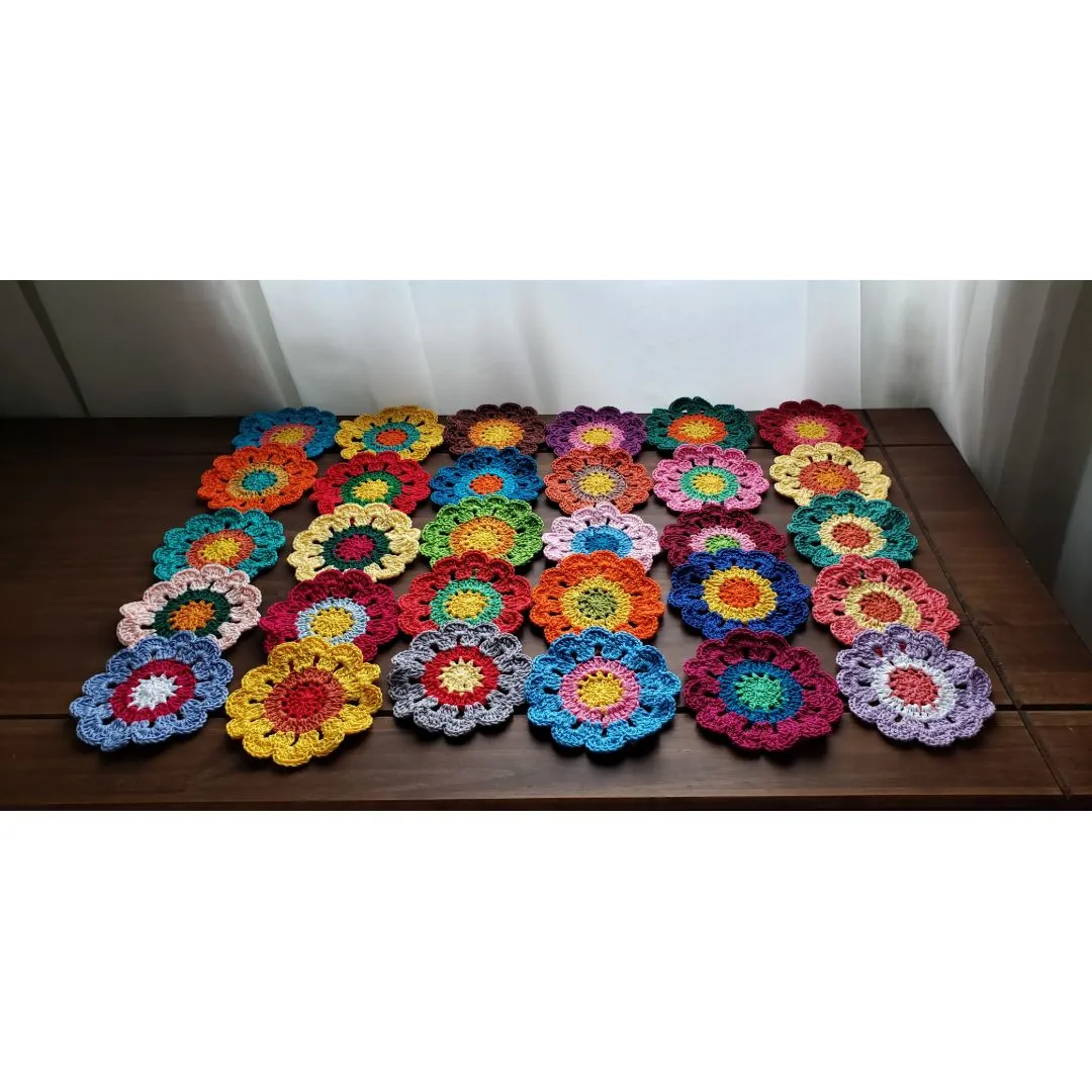 Flores Japonesas em Crochê para Customização (30 Unidades) - artesanato de Mari Crochê feito com carinho!