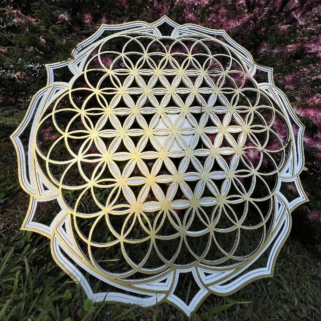 Mandala Flor da Vida 3D iluminada com cromoterapia - foto 6