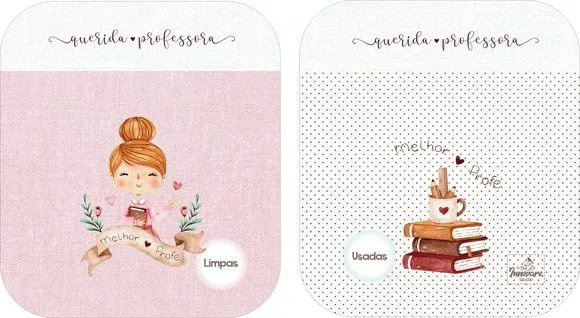 Case porta máscaras dupla face - Professora - foto 2
