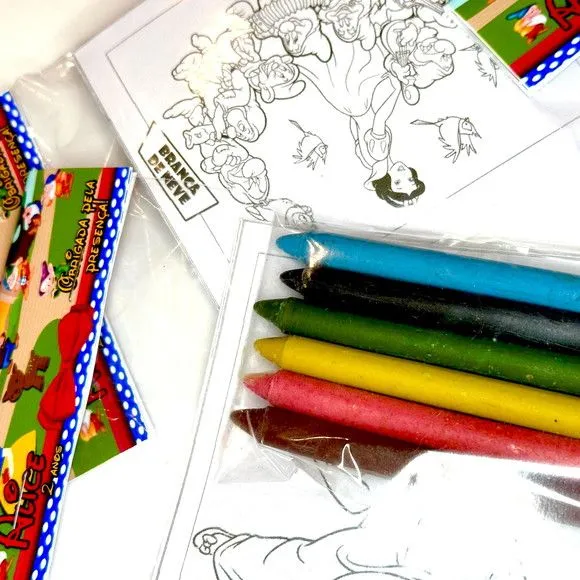 Kit Giz de Cera Branca de Neve Personalizado - foto 2