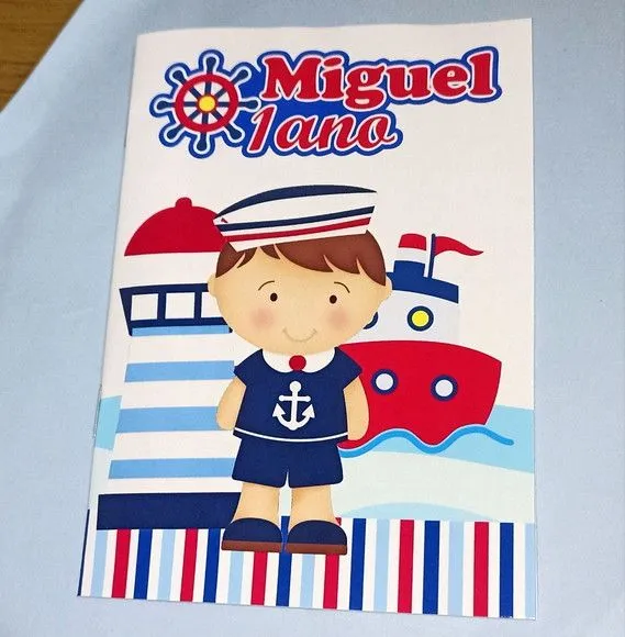 Revista para Colorir Marinheiro 14x10 - artesanato de PAPCRIE