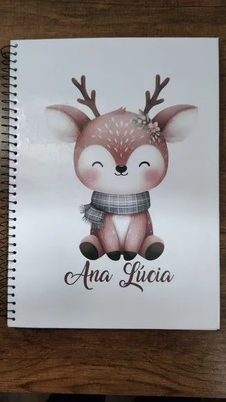 Caderno Capa Dura 1/4 (pequeno) Espiral 48fls - Cervo