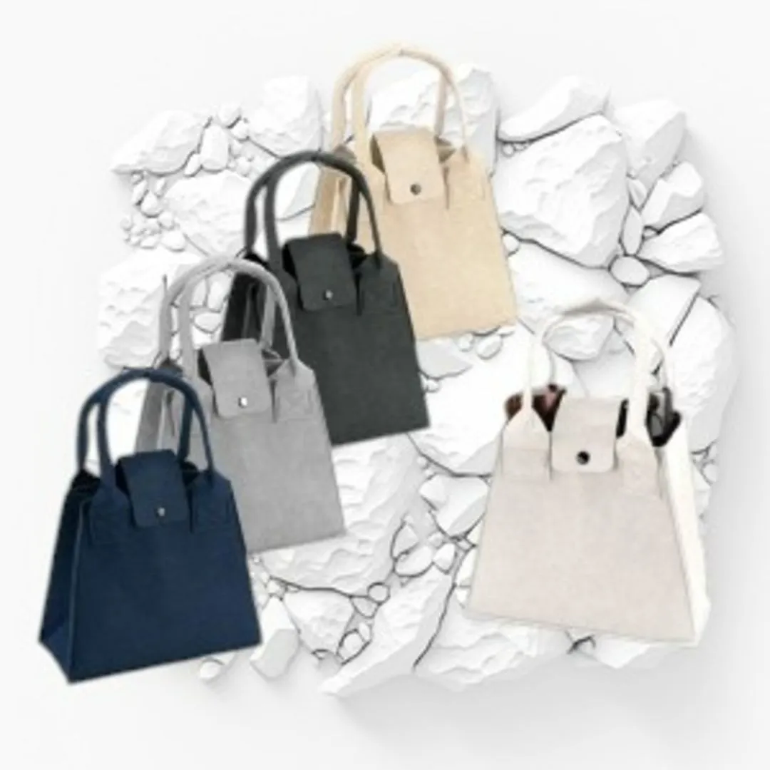 Bolsa Feltro com alça - artesanato de valbrindes