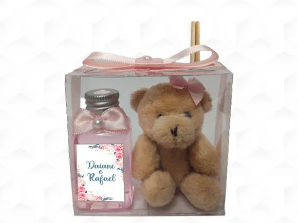 Aromatizador com Ursinha Personalizada - artesanato feito à mão por creativitybynina
