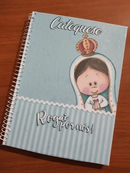 Caderno Capa Dura 1/4 (pequeno) Espiral 48fls - N S Fátima - foto 2