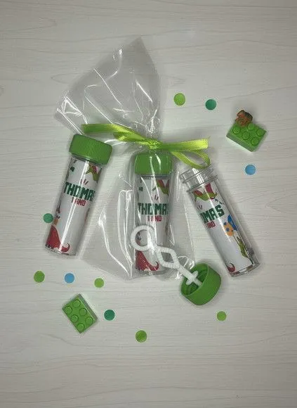 Bolha de Sabão - Dinossauro Baby Personalizado - artesanato feito à mão por Mi Papelaria Criativa