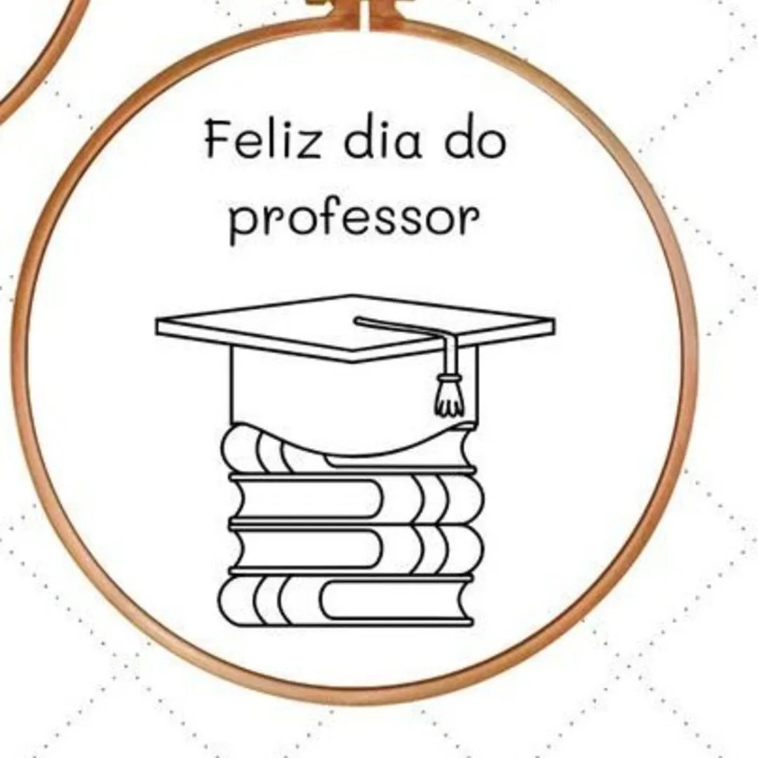 Chaveiro Bordado – Dia do Professor - artesanato de DK Criativa Bordados Artesanais