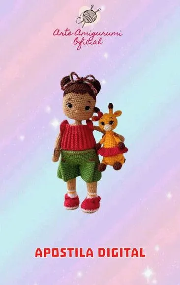 Receita Boneca e Girafa - Amigurumi - feito à mão por Arte Amigurumi Oficial